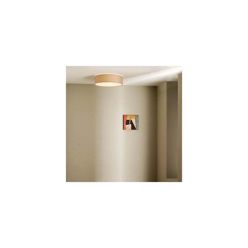 Elegant Cambria 580mm Fabric Lampshade in Putty Finish
