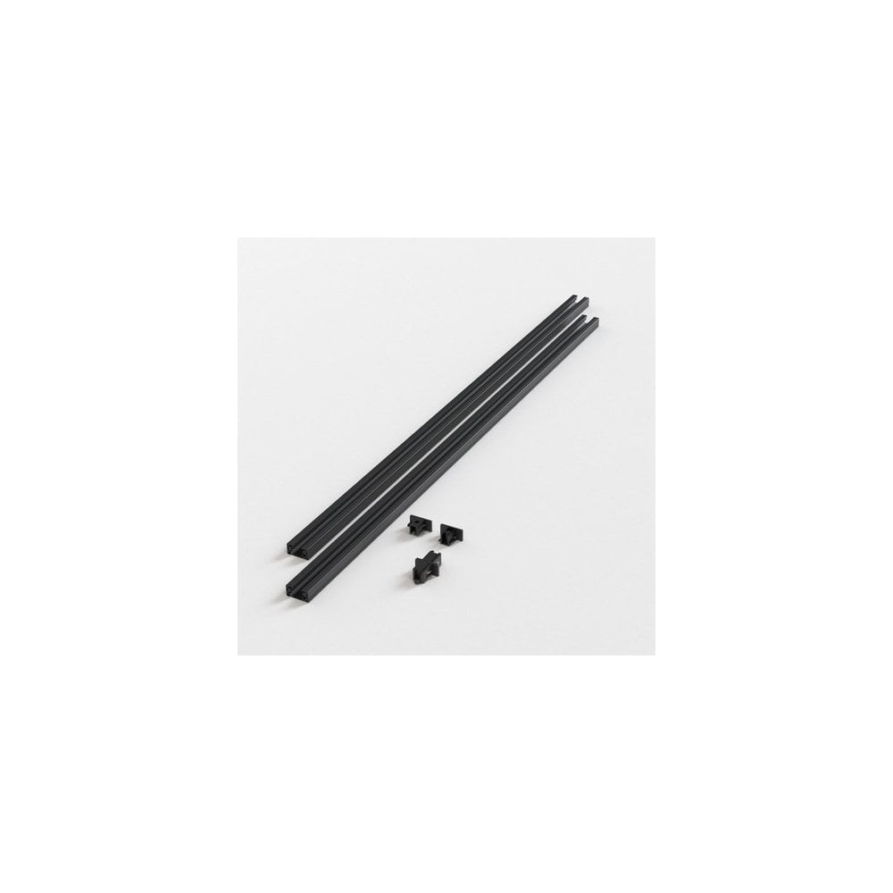 Matt Black Track Lighting Kit - 1m (Set of 2)