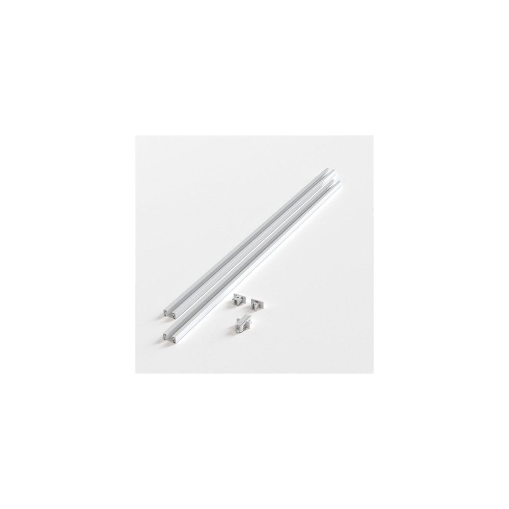 Matt White Track Lighting Kit - 1m Pair