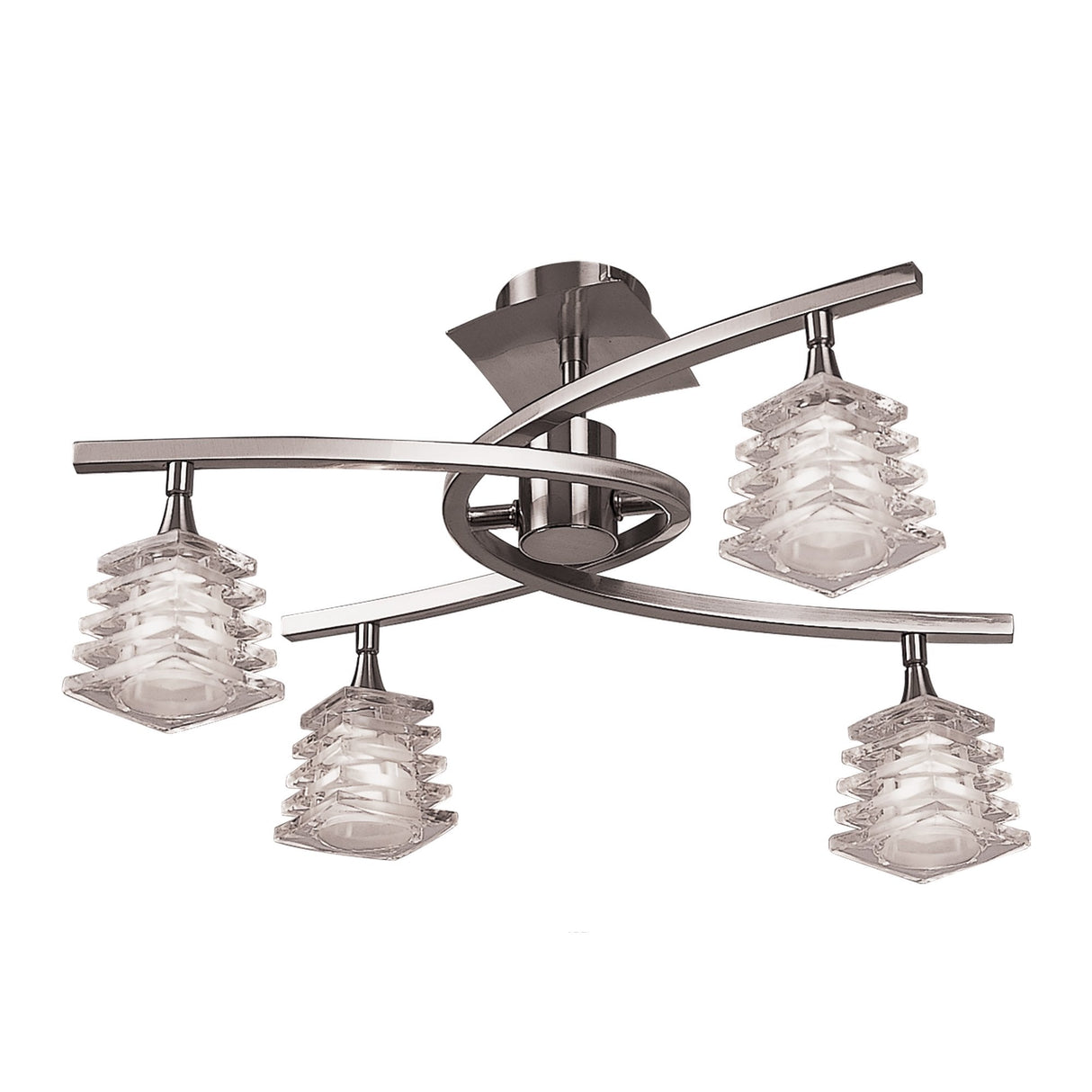 Keops Convertible Telescopic Pendant Light in Satin Nickel