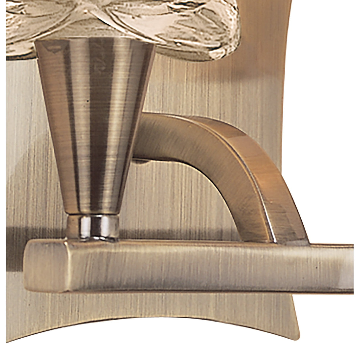 Rosa Del Desierto Antique Brass Wall Lamp with Dual Light and Intricate Frosted Glass Shade