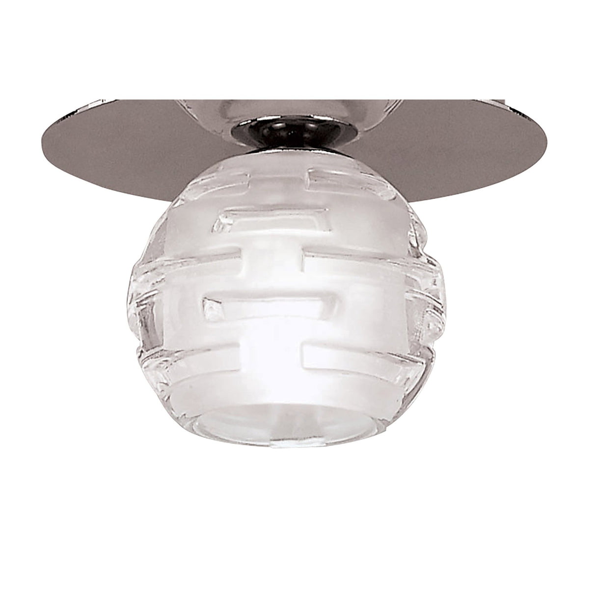 Elegant Chrome Dali Ceiling Light with Frosted Glass Shade