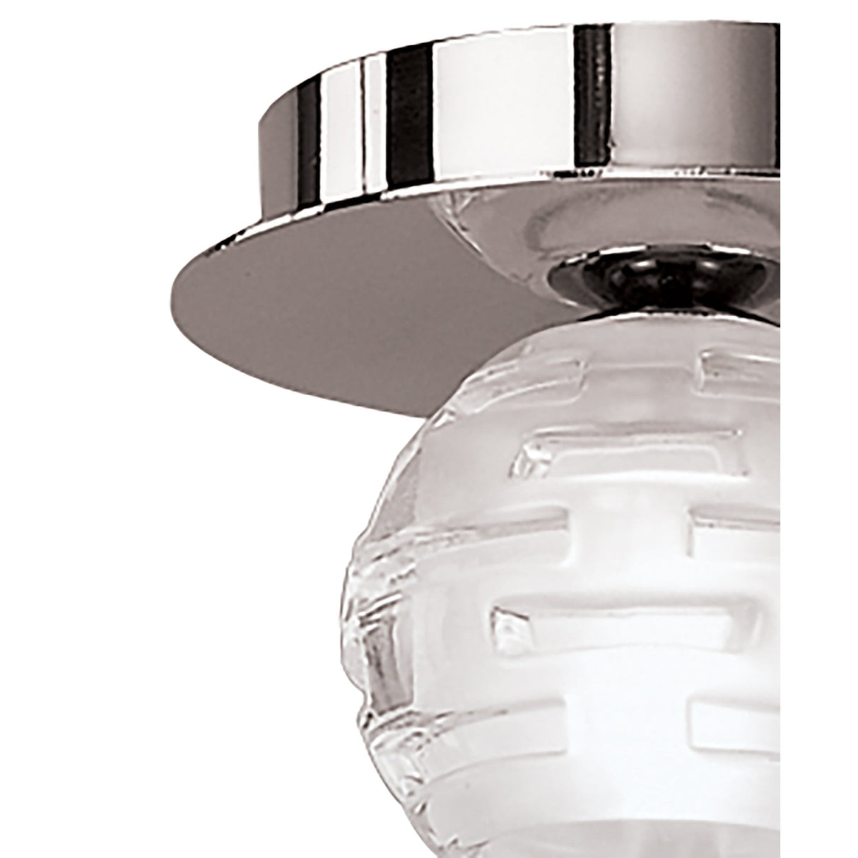 Elegant Chrome Dali Ceiling Light with Frosted Glass Shade