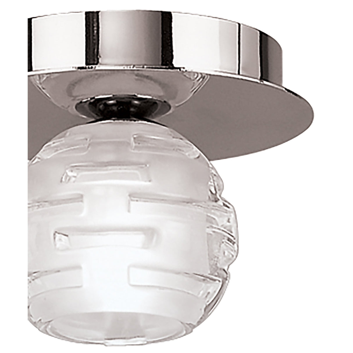 Elegant Chrome Dali Ceiling Light with Frosted Glass Shade