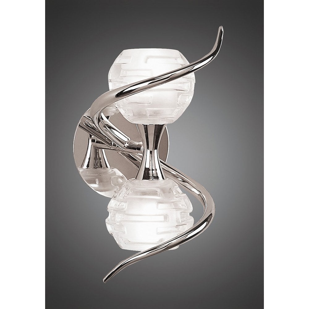 Dali Elegant Switched Wall Lamp, Dual G9 Light in Polished Chrome