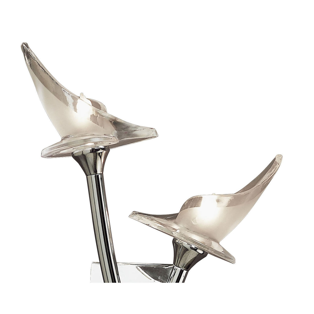 Flavia Dual Light Switched Wall Lamp, Polished Chrome Finish