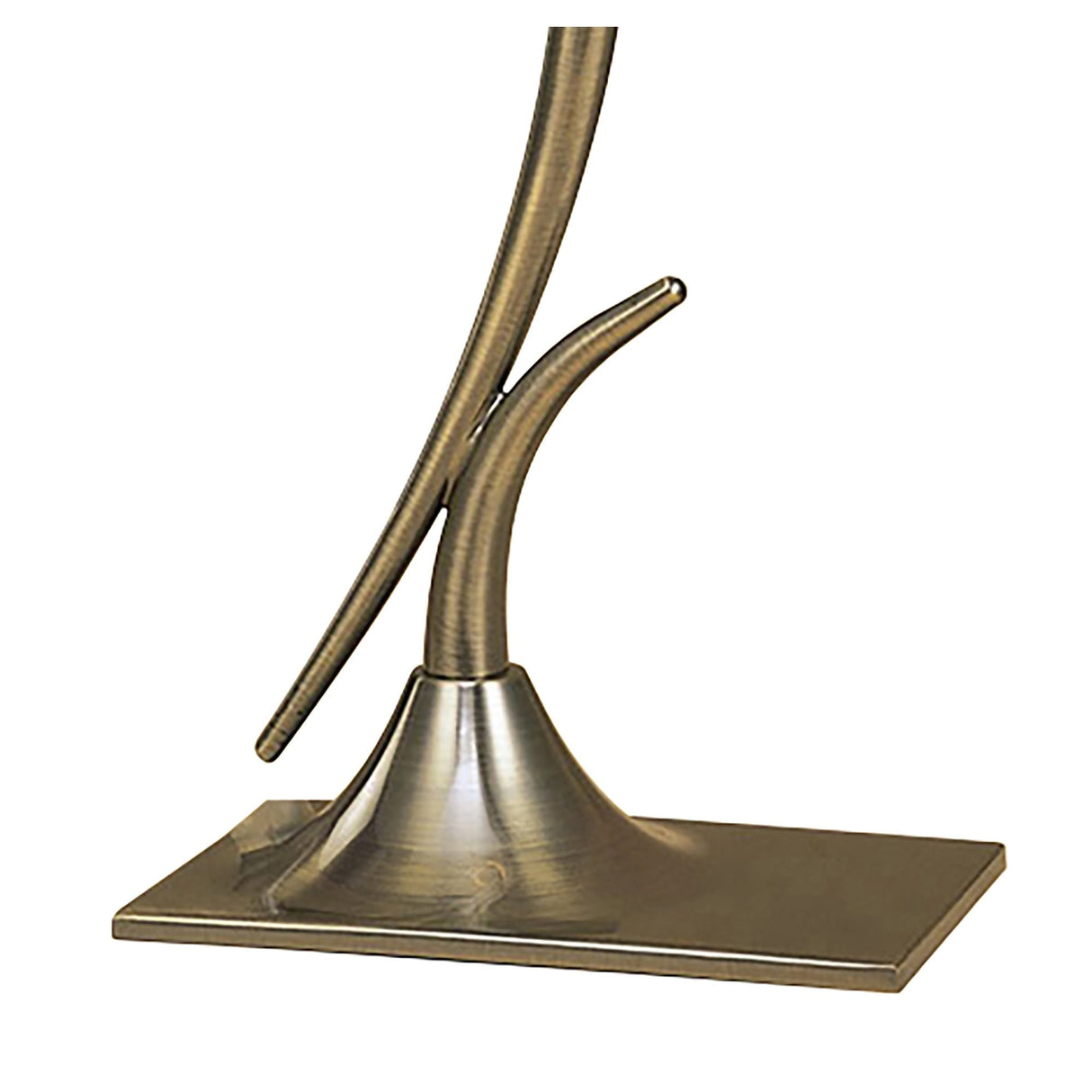 Flavia Table Lamp with Antique Brass Finish, Elegant Curves, and Frosted Glass Shade