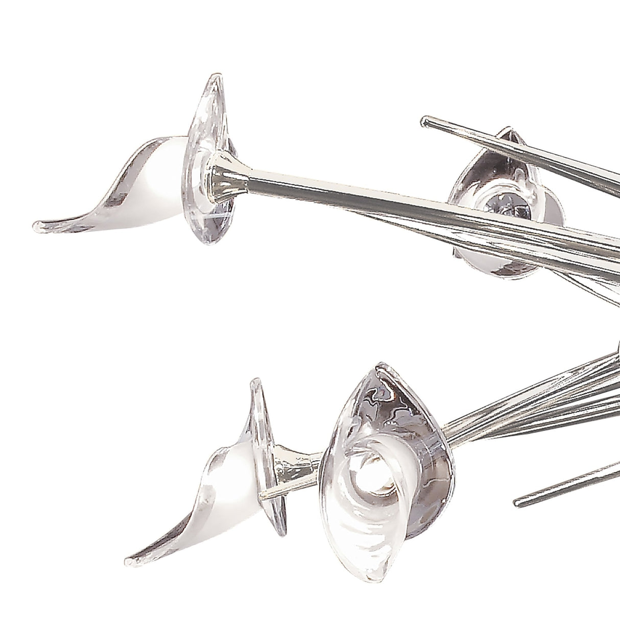 Flavia 10-Light Polished Chrome Pendant with Frosted & Clear Glass Shades