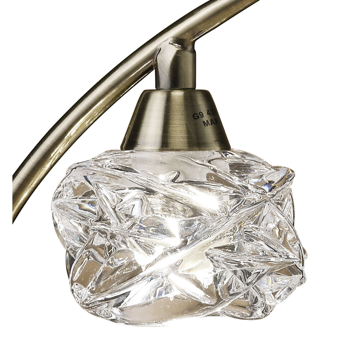 Eleganza Antique Brass Table Lamp with Clear Glass Shade