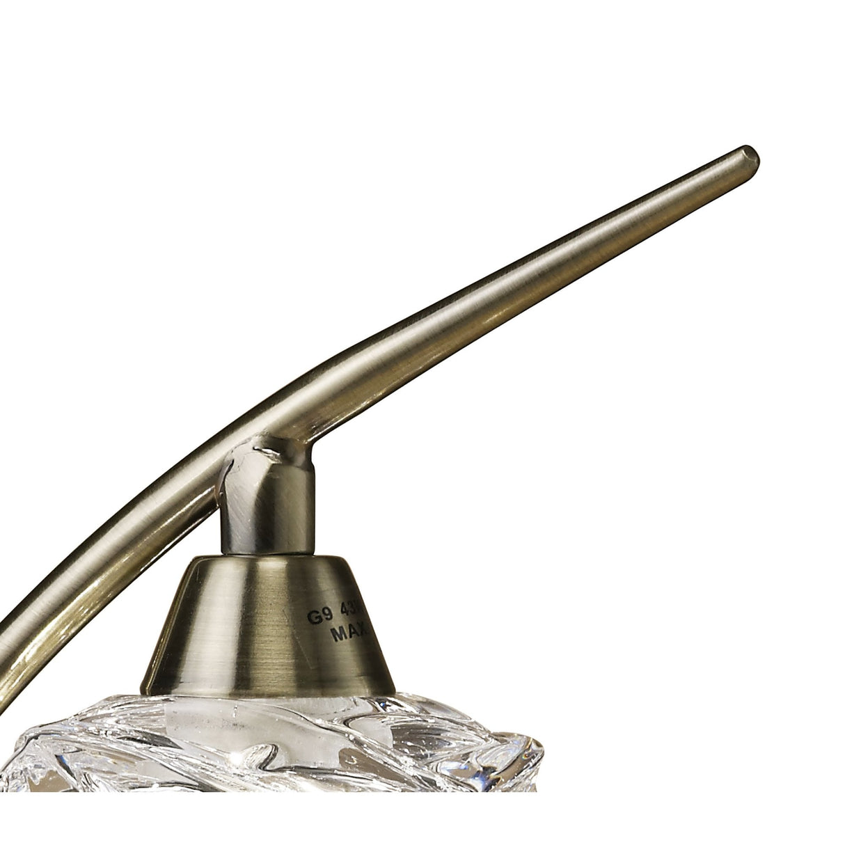 Eleganza Antique Brass Table Lamp with Clear Glass Shade