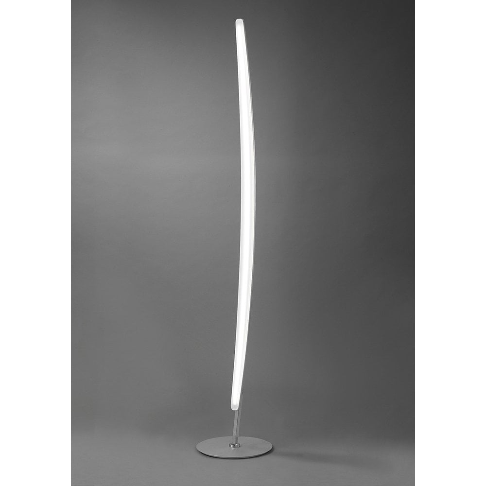 Hemisferic LED Floor Lamp 20W, Satin Aluminium & Frosted Acrylic, 3000K Warm White, 3-Year Warranty