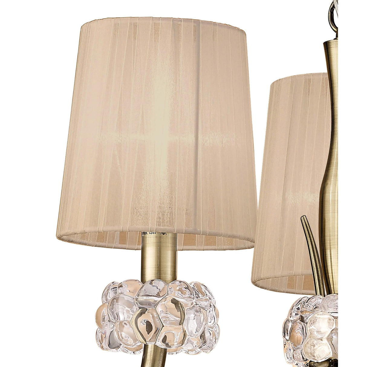 Loewe Trio Pendant Light in Antique Brass with Soft Bronze Shades