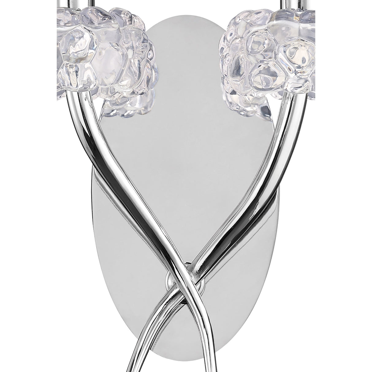 Elegant Loewe Dual Light Wall Lamp in Polished Chrome with Cream Shade