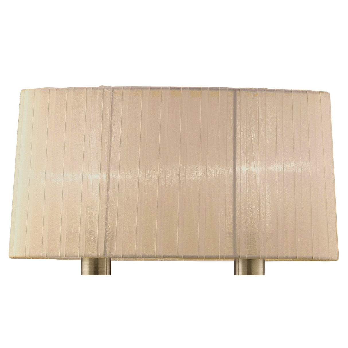 Elegant Loewe Double Arm Wall Lamp in Antique Brass with Soft Bronze Shade