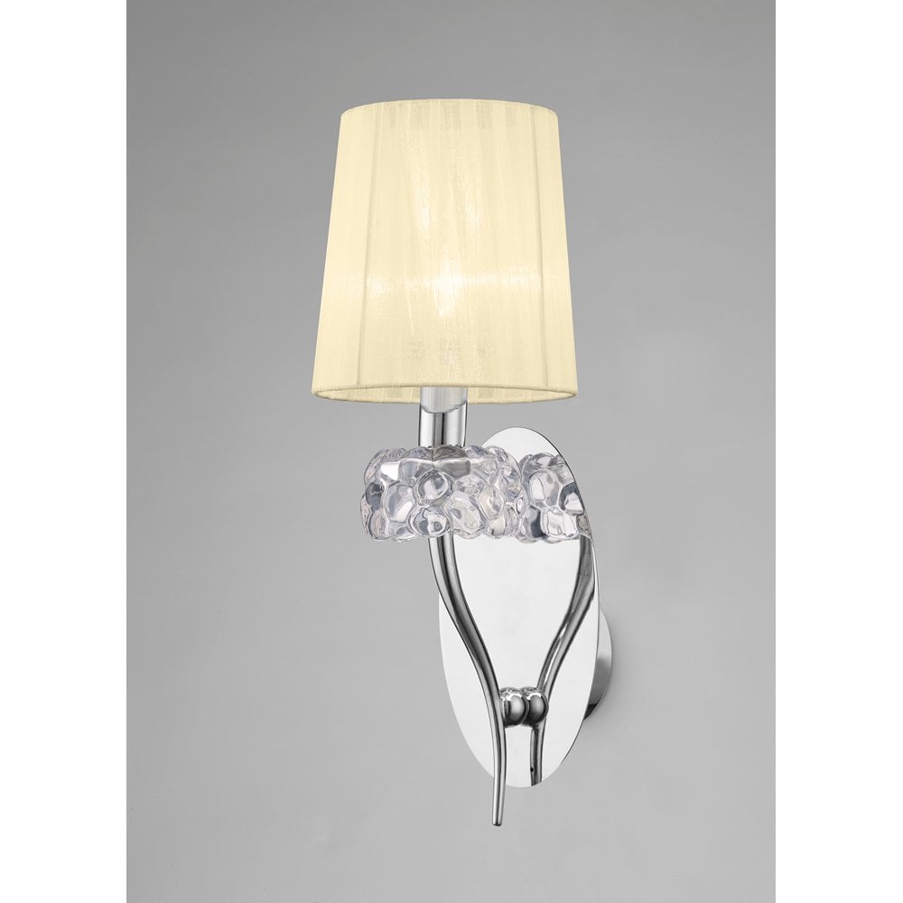 Loewe Antique Brass Wall Lamp with Dual Cream Shades by Jose Ignacio Ballester Martinez