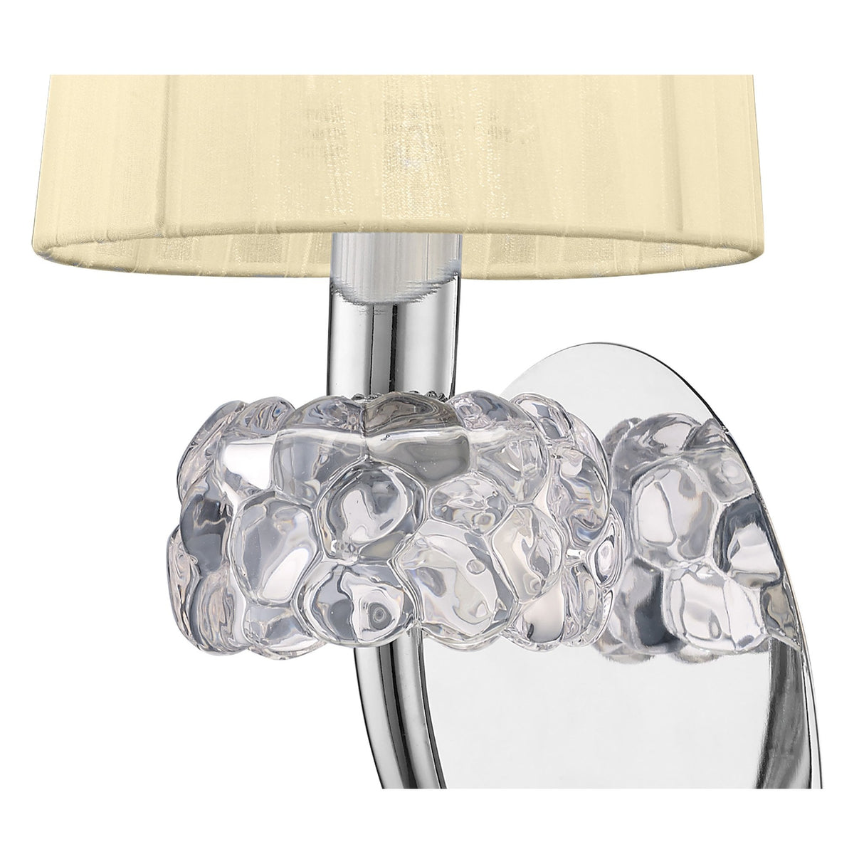 Loewe Antique Brass Wall Lamp with Dual Cream Shades by Jose Ignacio Ballester Martinez