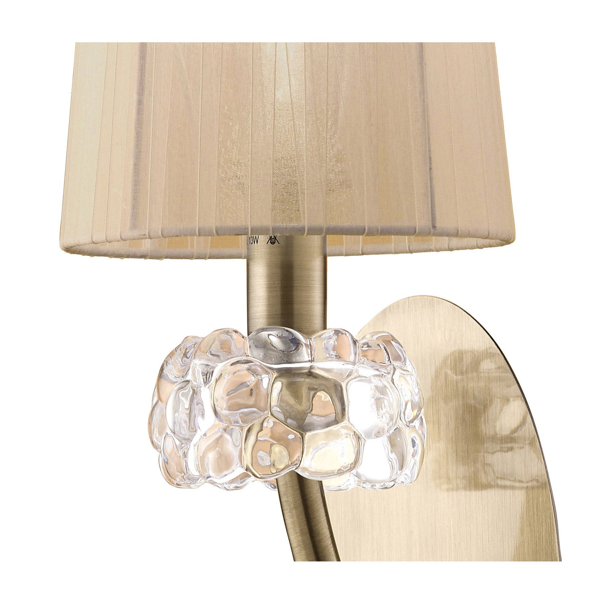Loewe Antique Brass Wall Lamp with Soft Bronze Finish and Elegant Designs