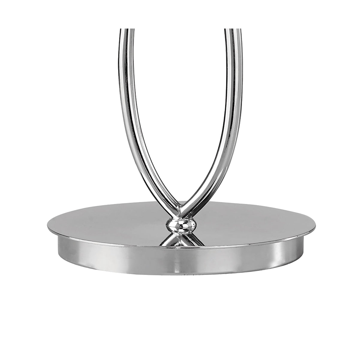 Loewe Polished Chrome Table Lamp with Elegant White Shade