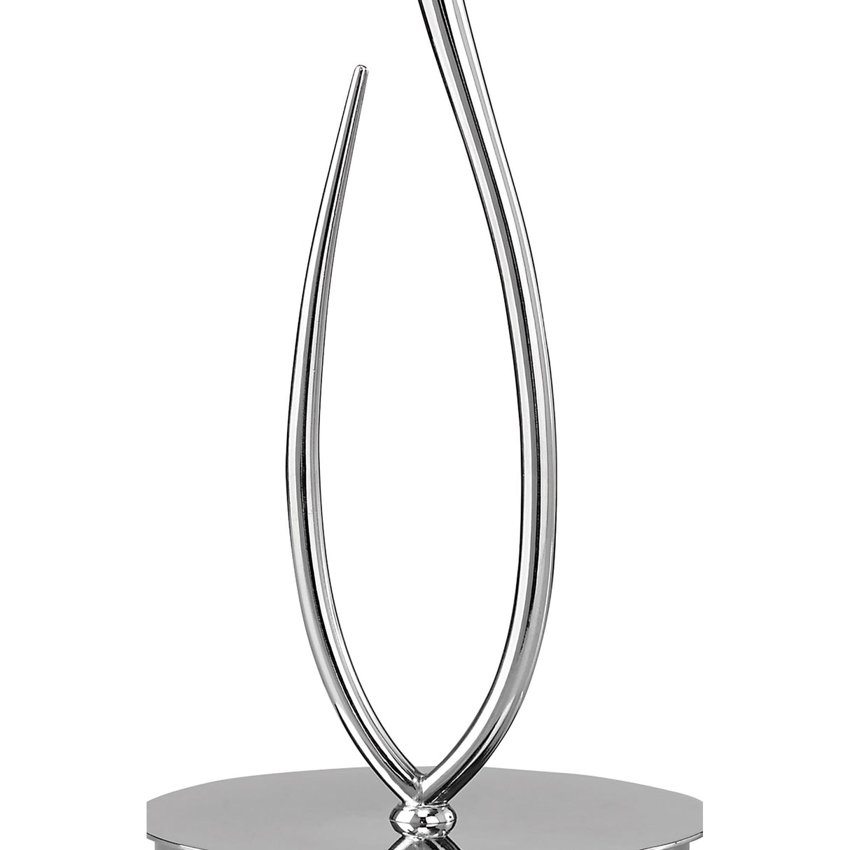 Loewe Polished Chrome Table Lamp with Cream Shade, Designed by Jose Ignacio Ballester Martinez