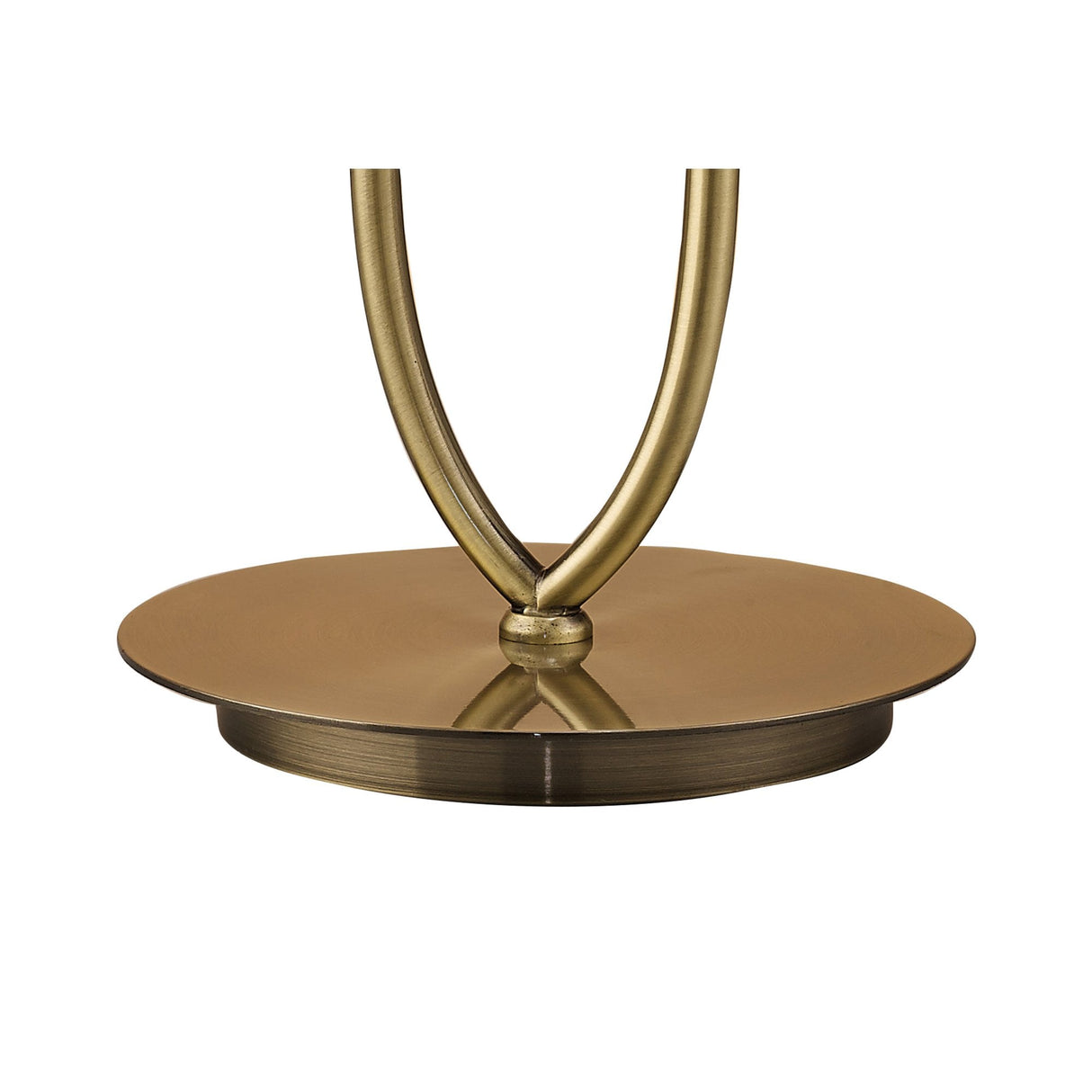 Loewe Antique Brass Table Lamp with Soft Bronze Shade, Modern Elegance