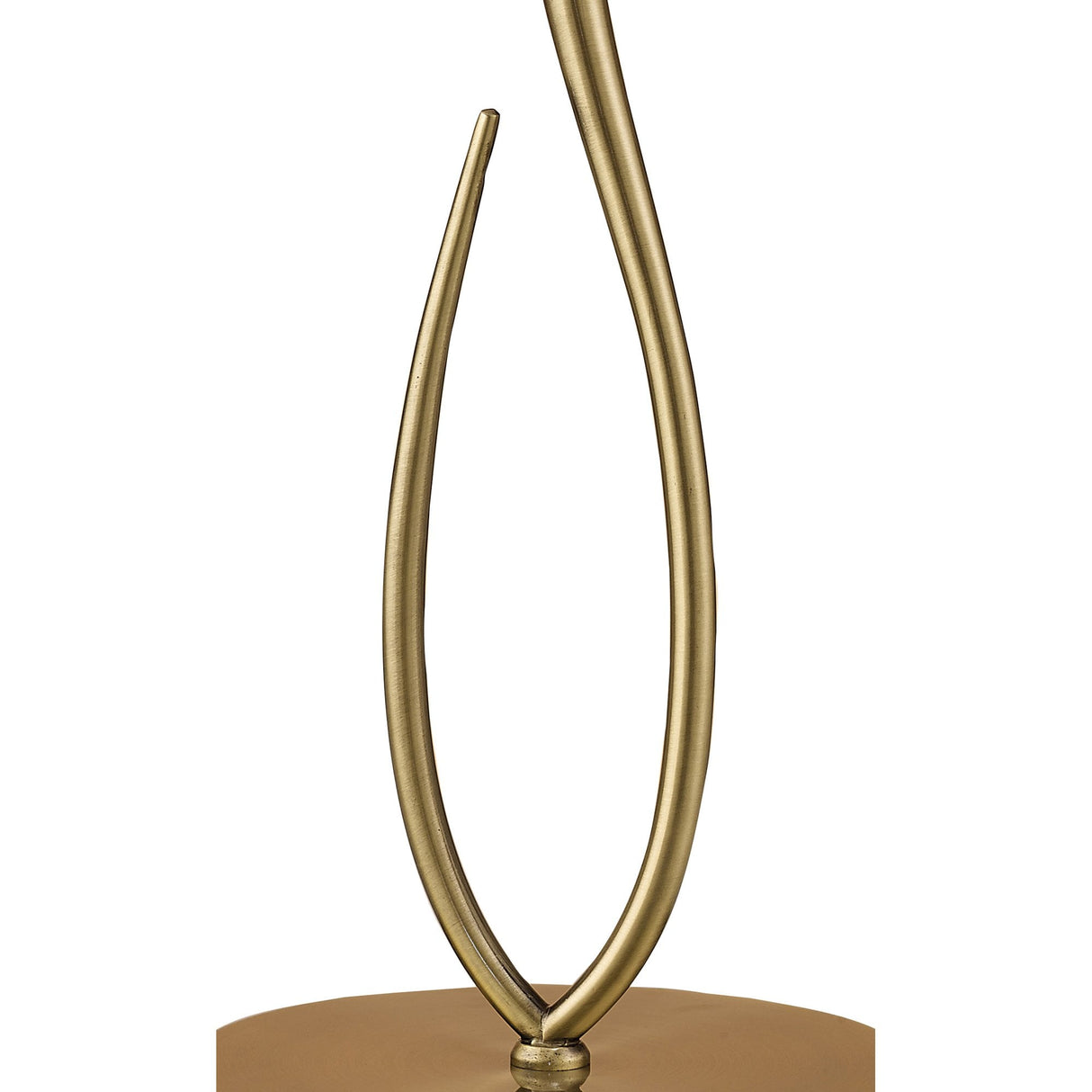 Loewe Antique Brass Table Lamp with Soft Bronze Shade, Modern Elegance