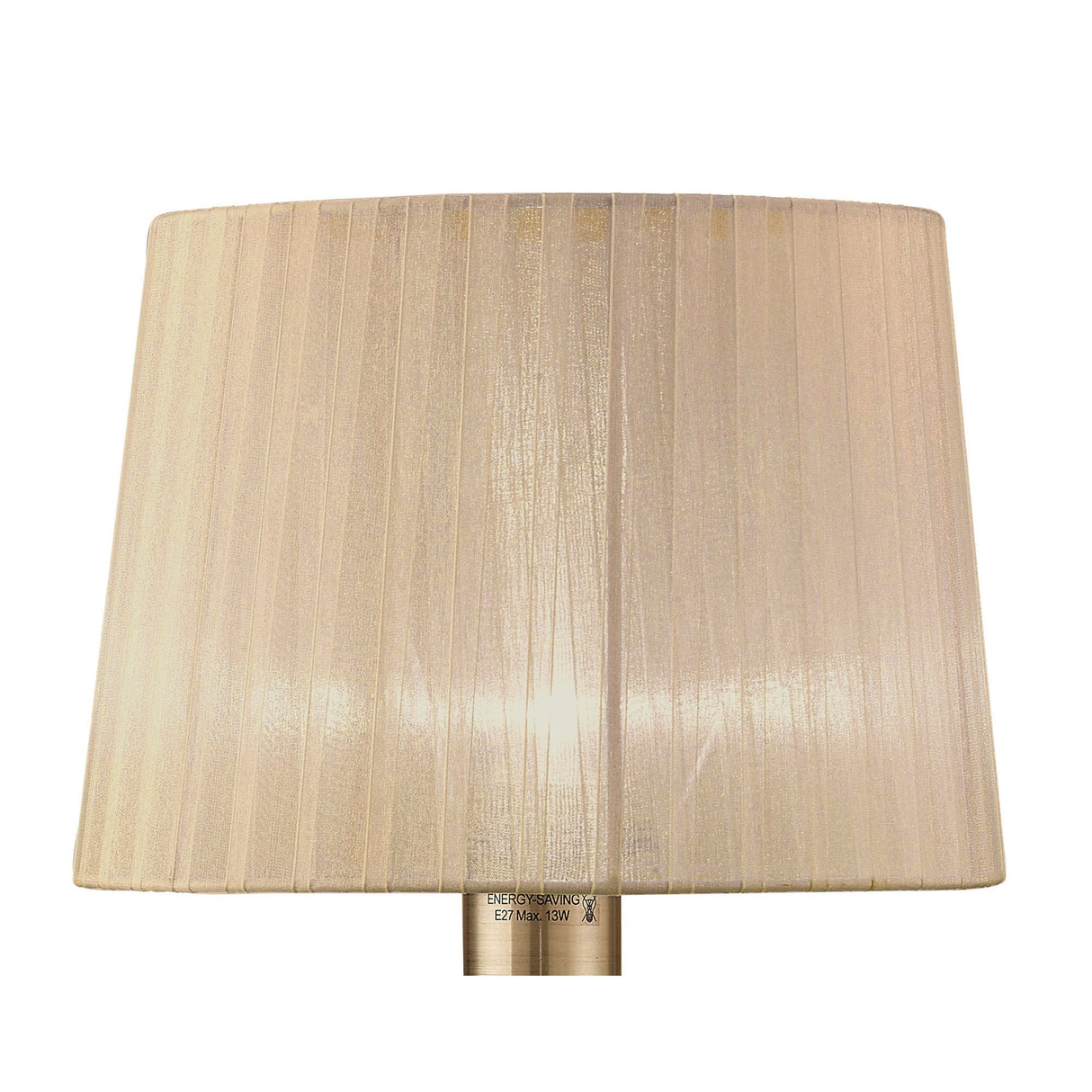 Loewe Antique Brass Table Lamp with Soft Bronze Shade, Modern Elegance