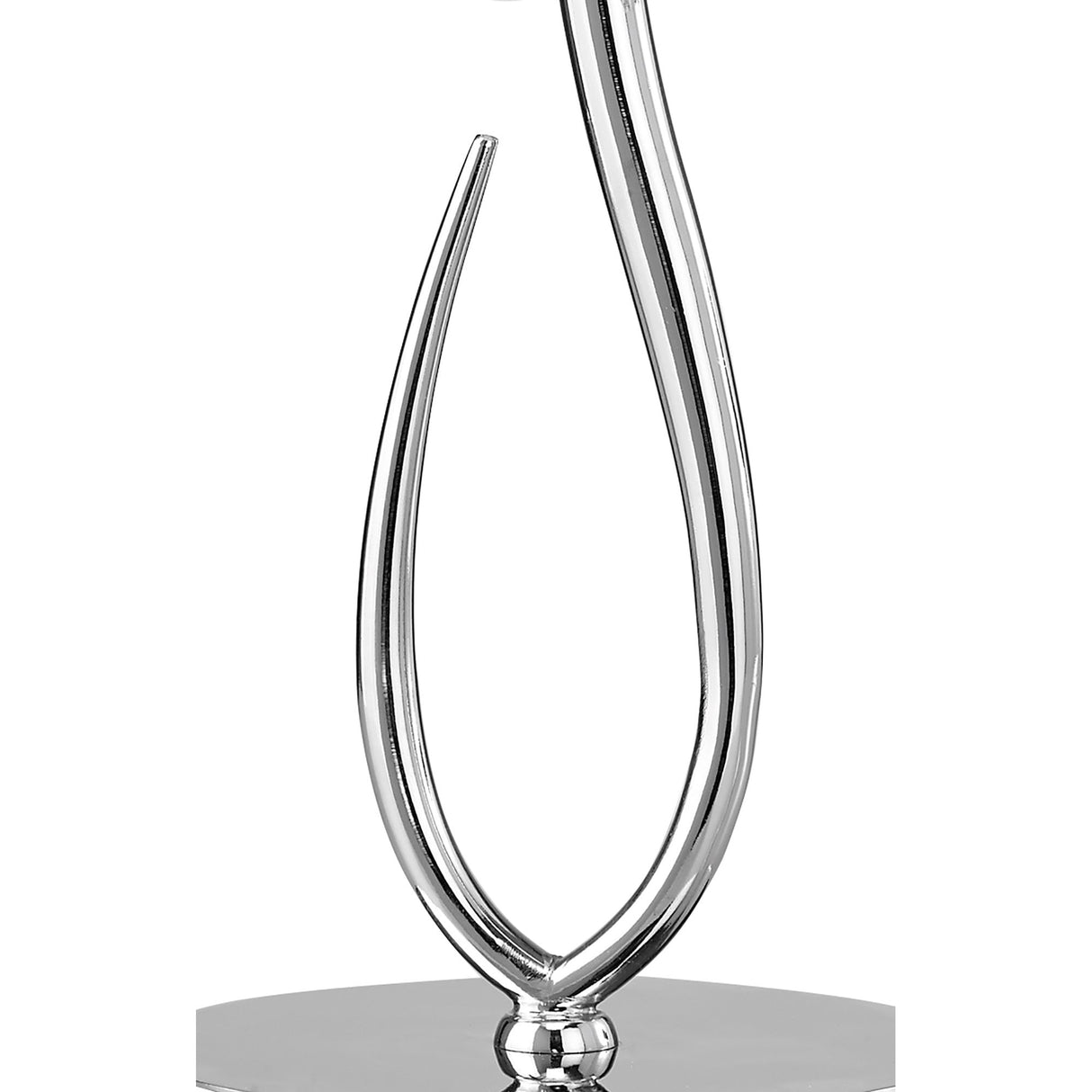 Loewe 1-Light Table Lamp, Polished Chrome Finish with White Organza Shade