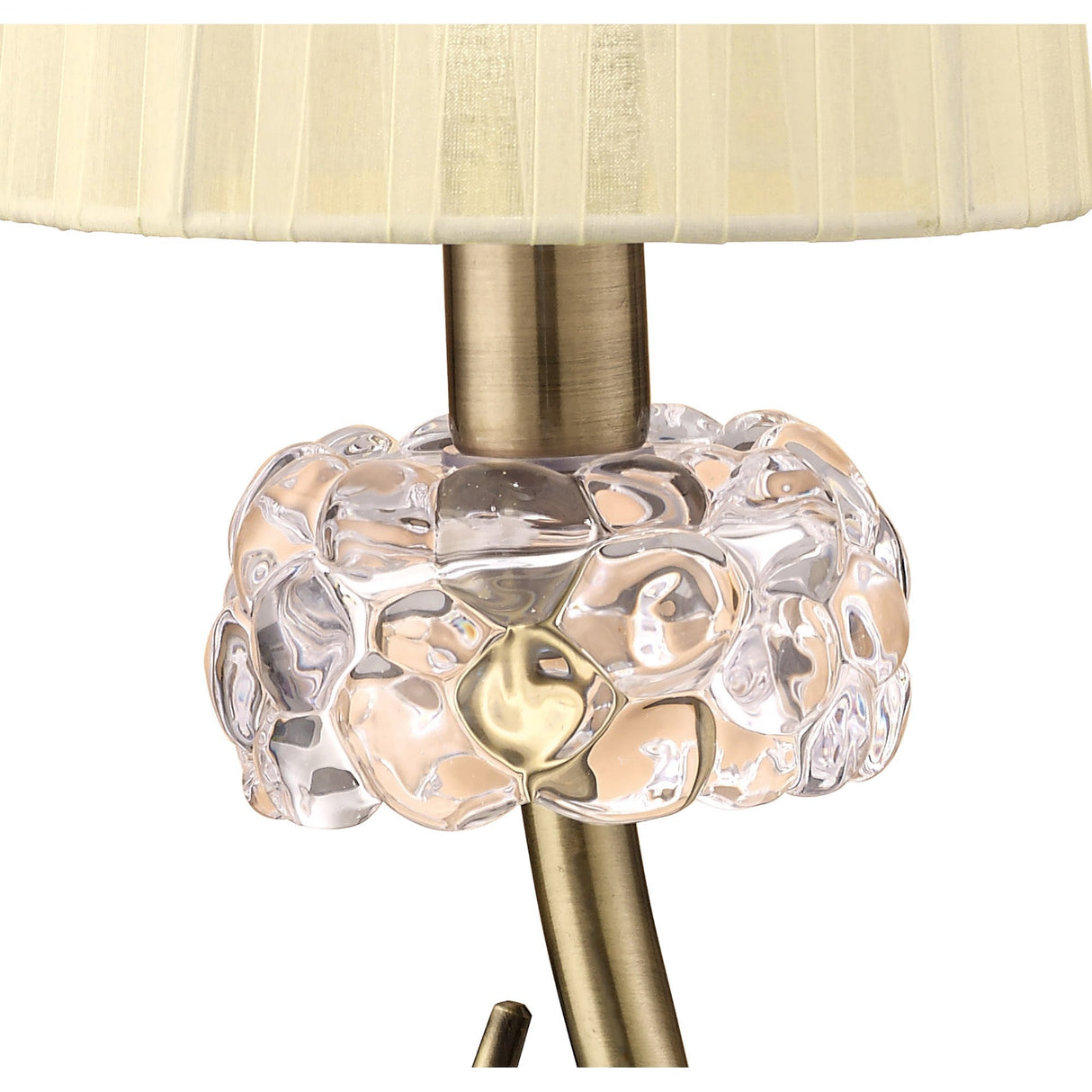 Loewe Table Lamp with Antique Brass Finish and Cream Shade, Inspired by Jose Ignacio Ballester Martinez