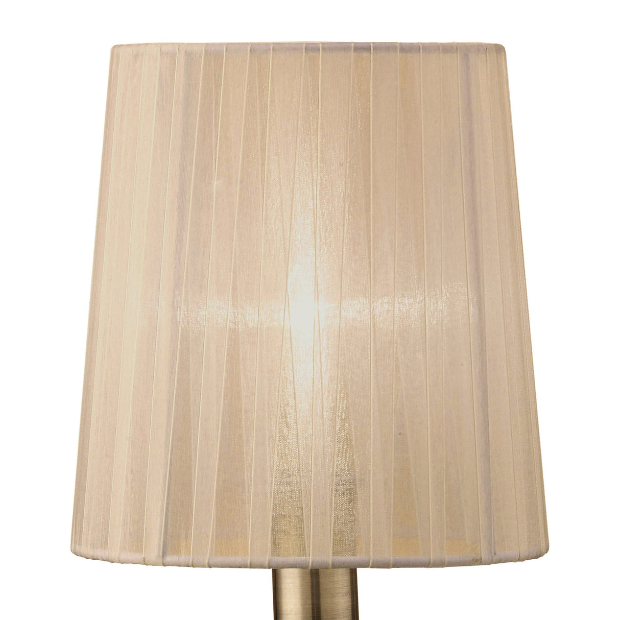 Loewe Antique Brass Table Lamp with Soft Bronze Shade by Jose Ignacio Ballester Martinez