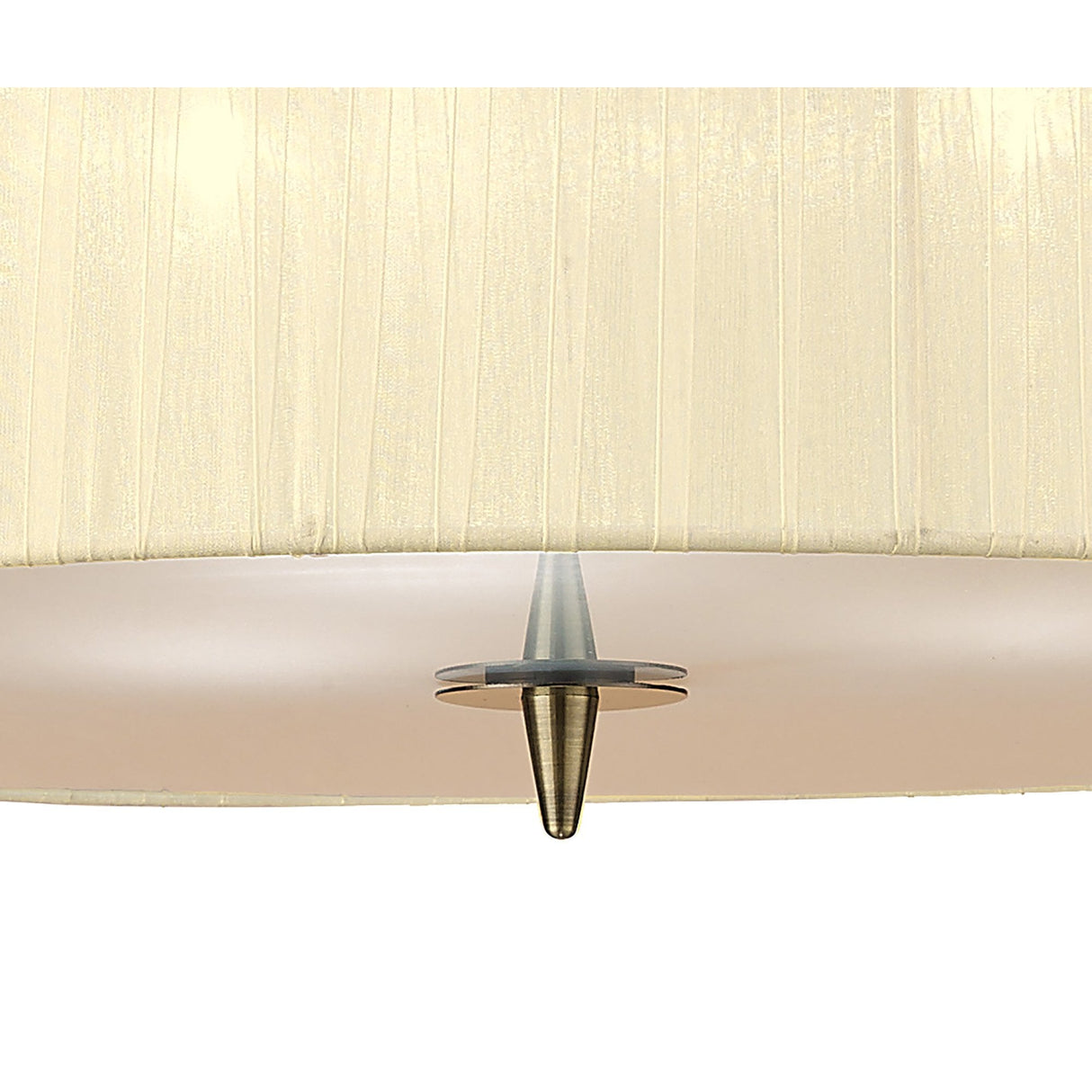 Antique Brass Loewe Pendant Light with Cream Shades - 3-Light E14 Design by Jose Ignacio Ballester Martinez