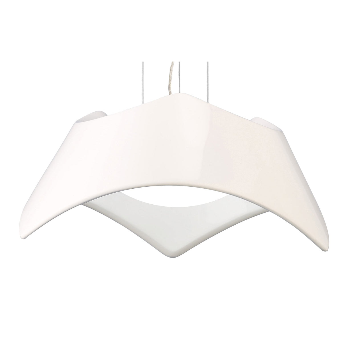 Maui LED Pendant Light 3000K, 2520lm, Gloss White & Chrome Finish, 3-Year Warranty
