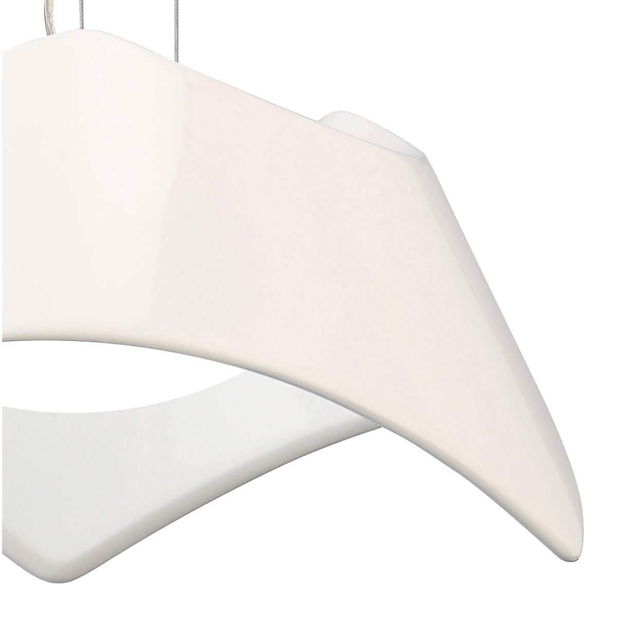 Maui LED Pendant Light 3000K, 2520lm, Gloss White & Chrome Finish, 3-Year Warranty