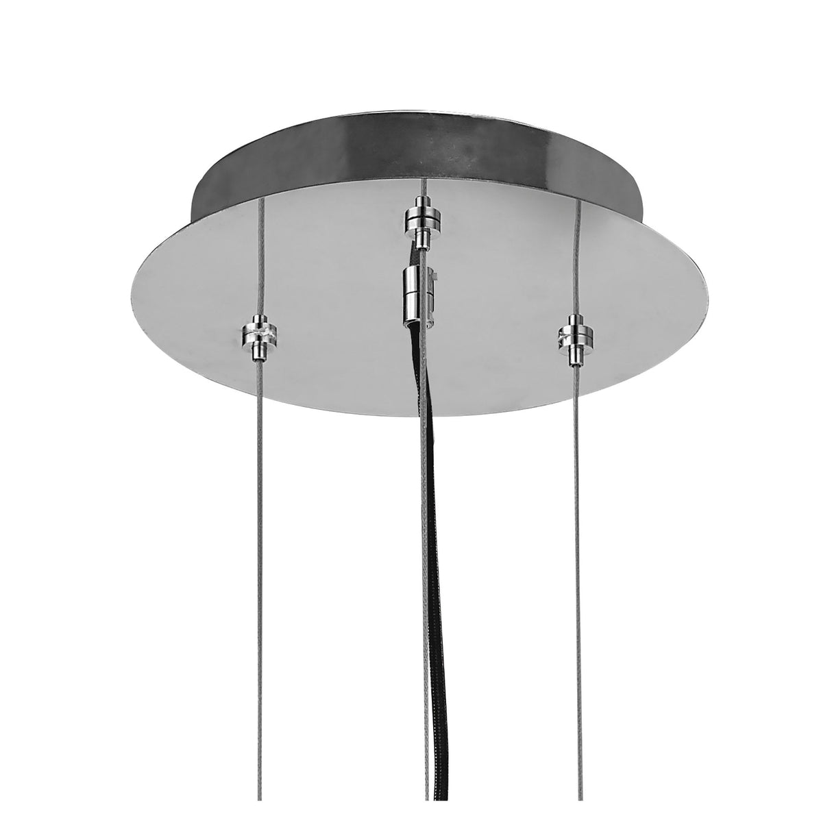 Maui Trio Light Cement Effect Pendant with Polished Chrome Accent