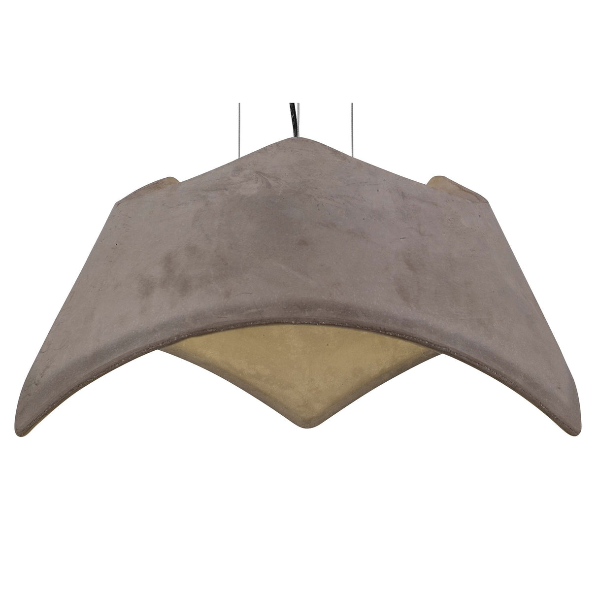 Maui Trio Light Cement Effect Pendant with Polished Chrome Accent