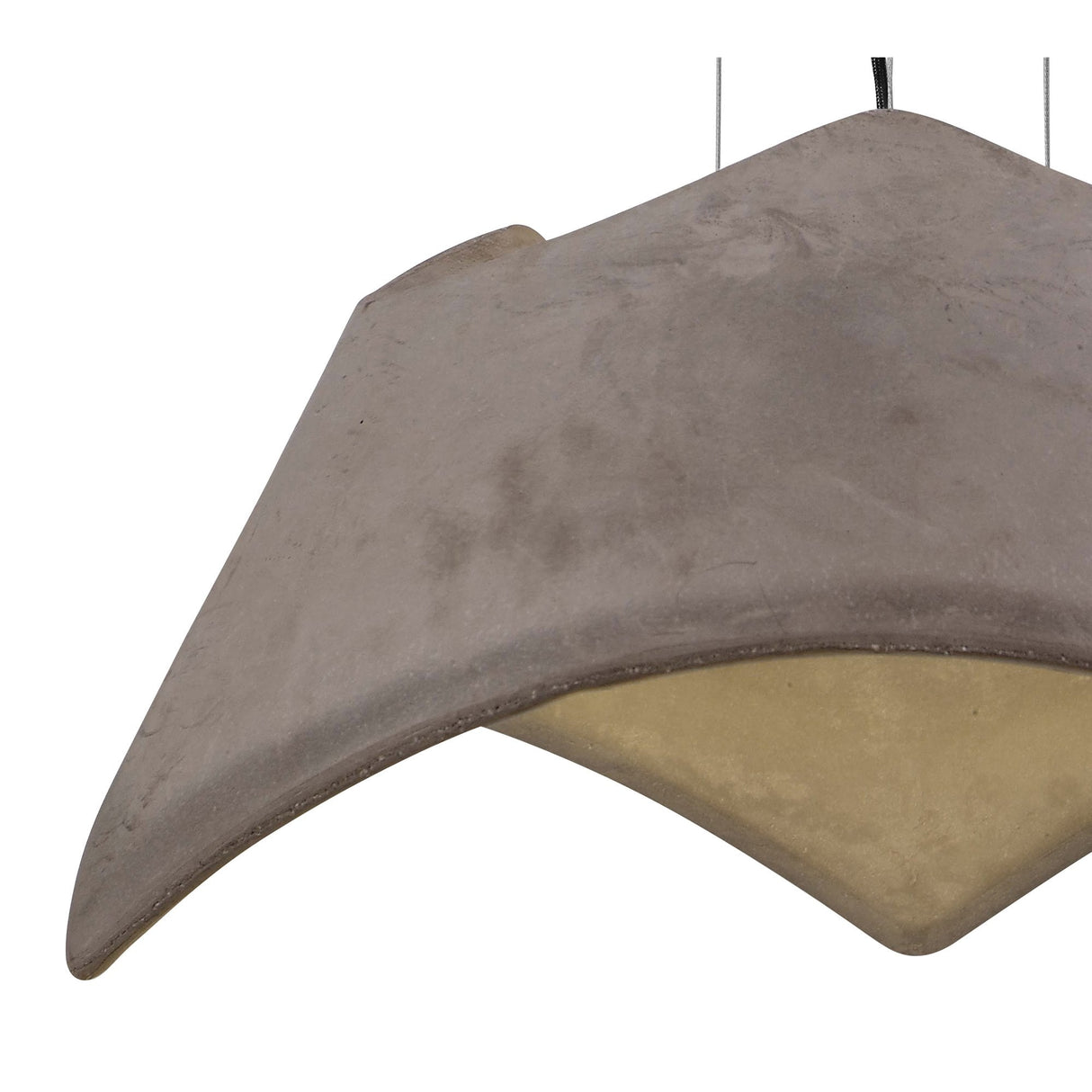 Maui Trio Light Cement Effect Pendant with Polished Chrome Accent