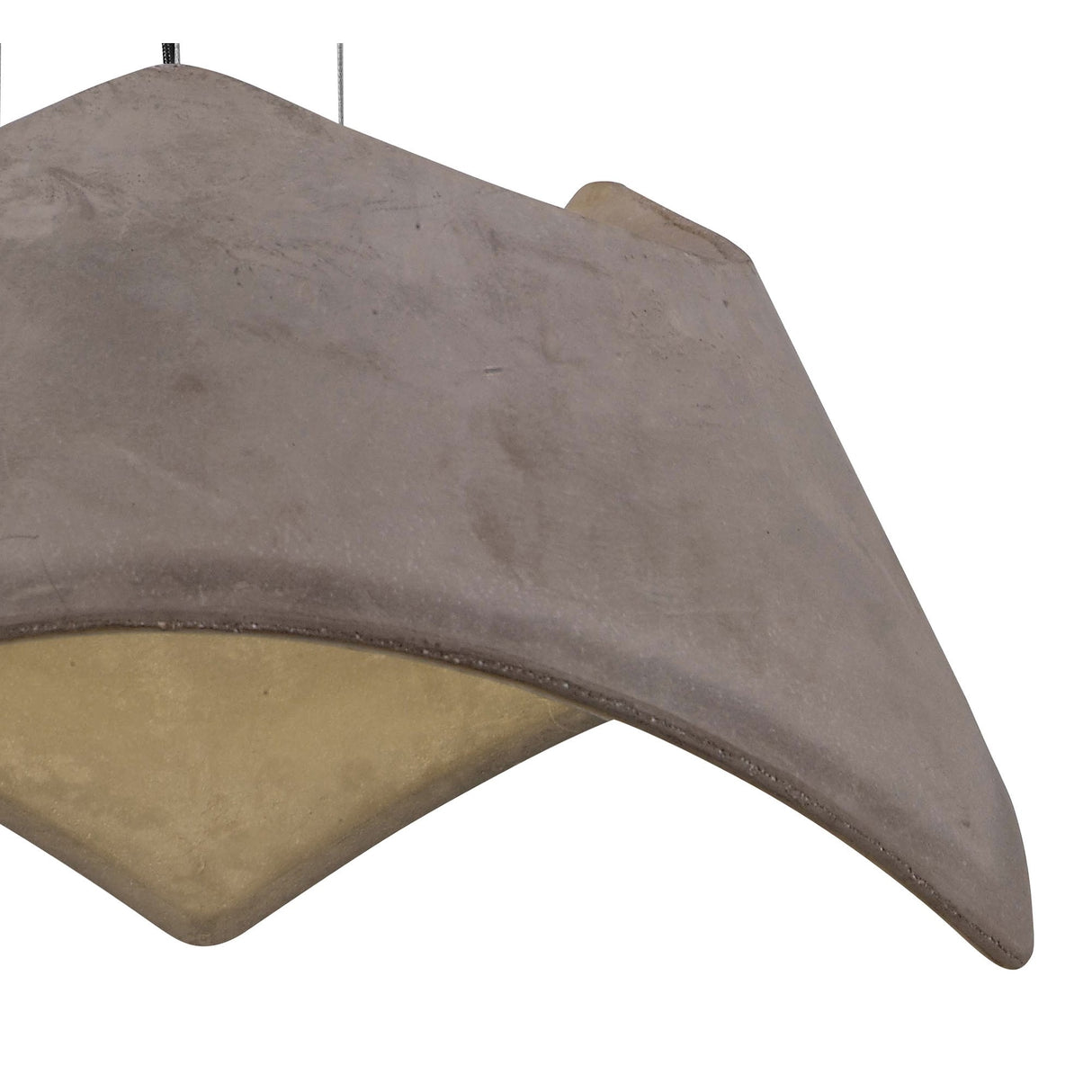 Maui Trio Light Cement Effect Pendant with Polished Chrome Accent