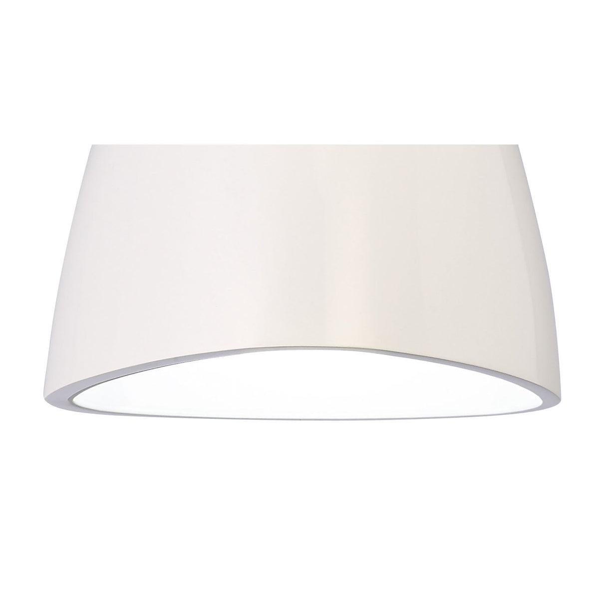 Minimalist Triangular Pendant Light in Gloss White and Chrome