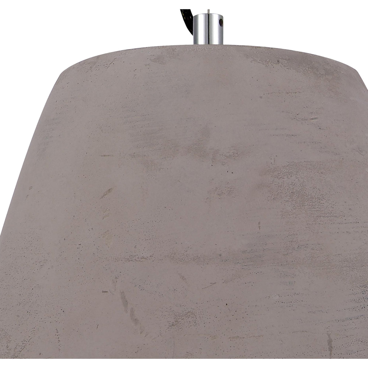 Triangle Pendant Light: Small E27 with Cement and Polished Chrome Finish