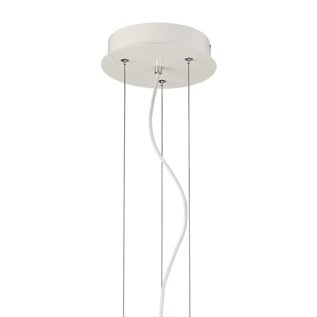 Argenta Large LED Pendant Light - 30W, 3000K, Matte White and Silver Finish, 3-Year Warranty