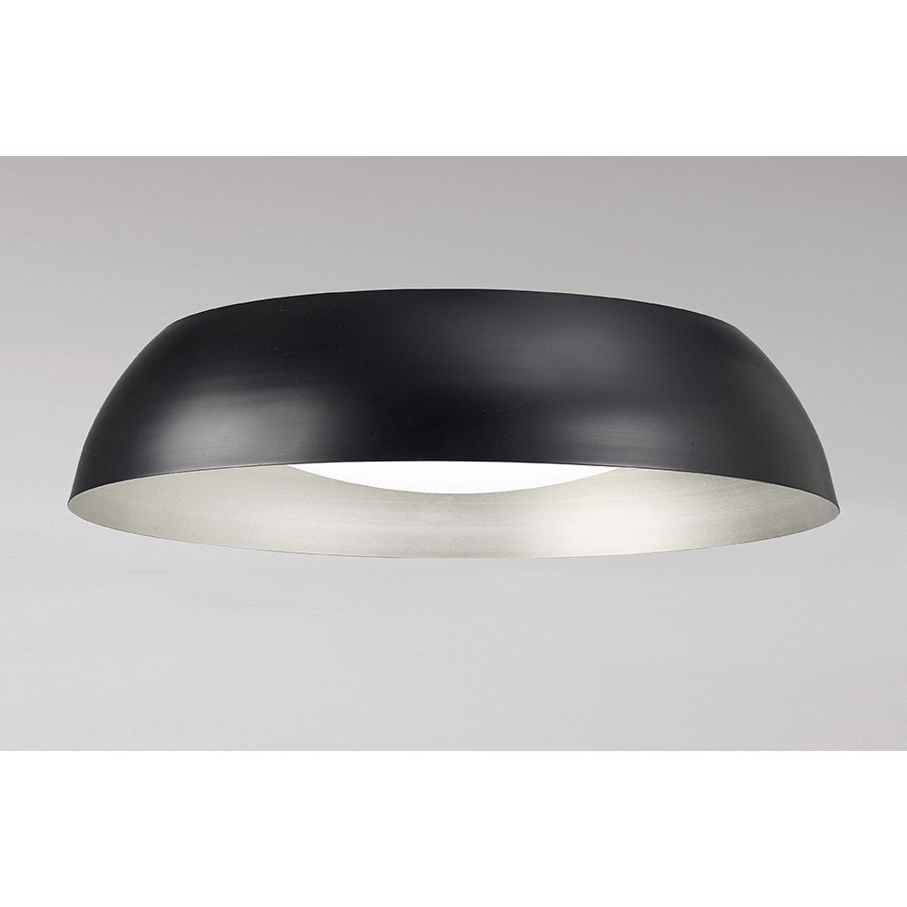 Argenta 60cm LED Ceiling Light, 3000K Warm White, Matte Black/Silver Finish, 3-Year Warranty