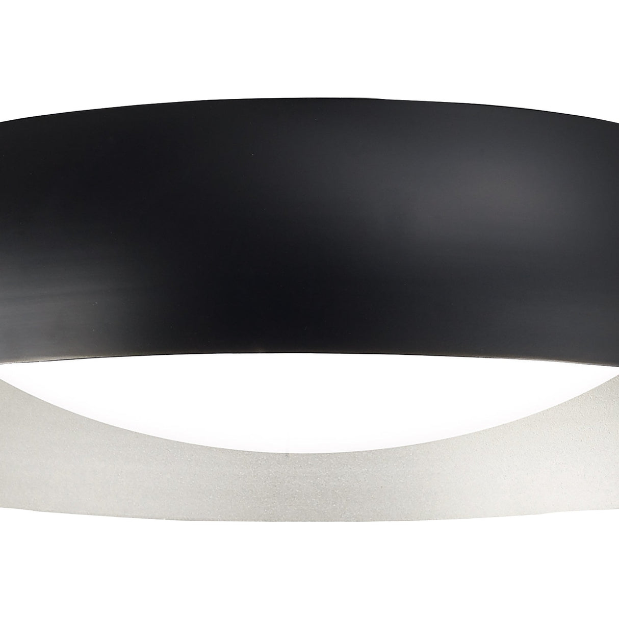 Argenta Ceiling Light: Compact 18W LED Fixture in Matte Black and Silver with White Acrylic, 3000K Warm Glow, 3-Year Warranty