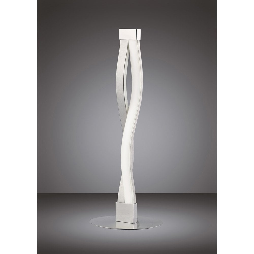 Sahara Table Lamp - Sleek Silver & Frosted Acrylic, 6W LED 3000K, 420lm, Elegant Design with 3-Year Warranty