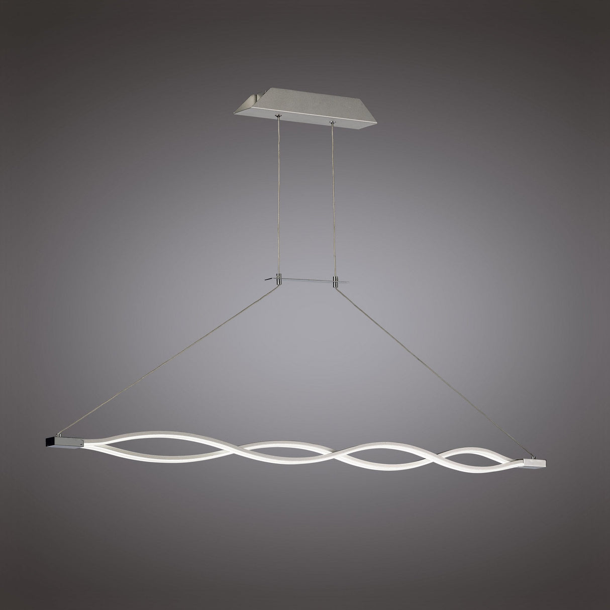 Sahara Pendant Light: 36W LED, Elegant Silver with Frosted Acrylic and Polished Chrome Finish, 3000K Warm White, Dimmable, 3-Year Warranty