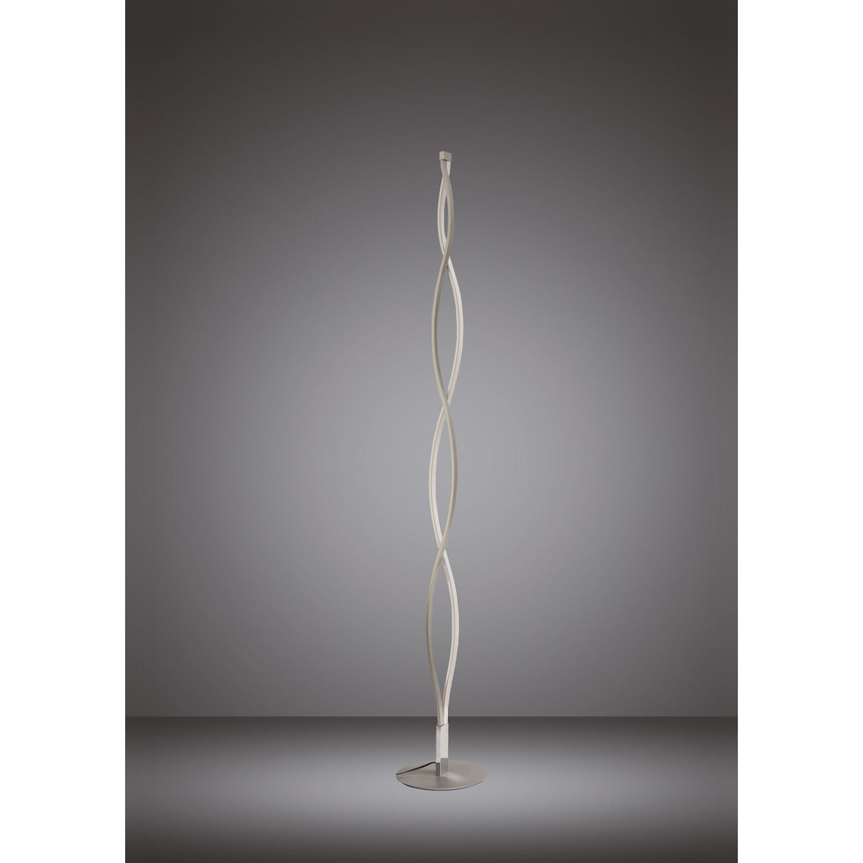 Sáhara XL LED Floor Lamp - 28W, 3000K Warm White, Dimmable Silver/Frosted Acrylic with Polished Chrome Finish, 3-Year Warranty