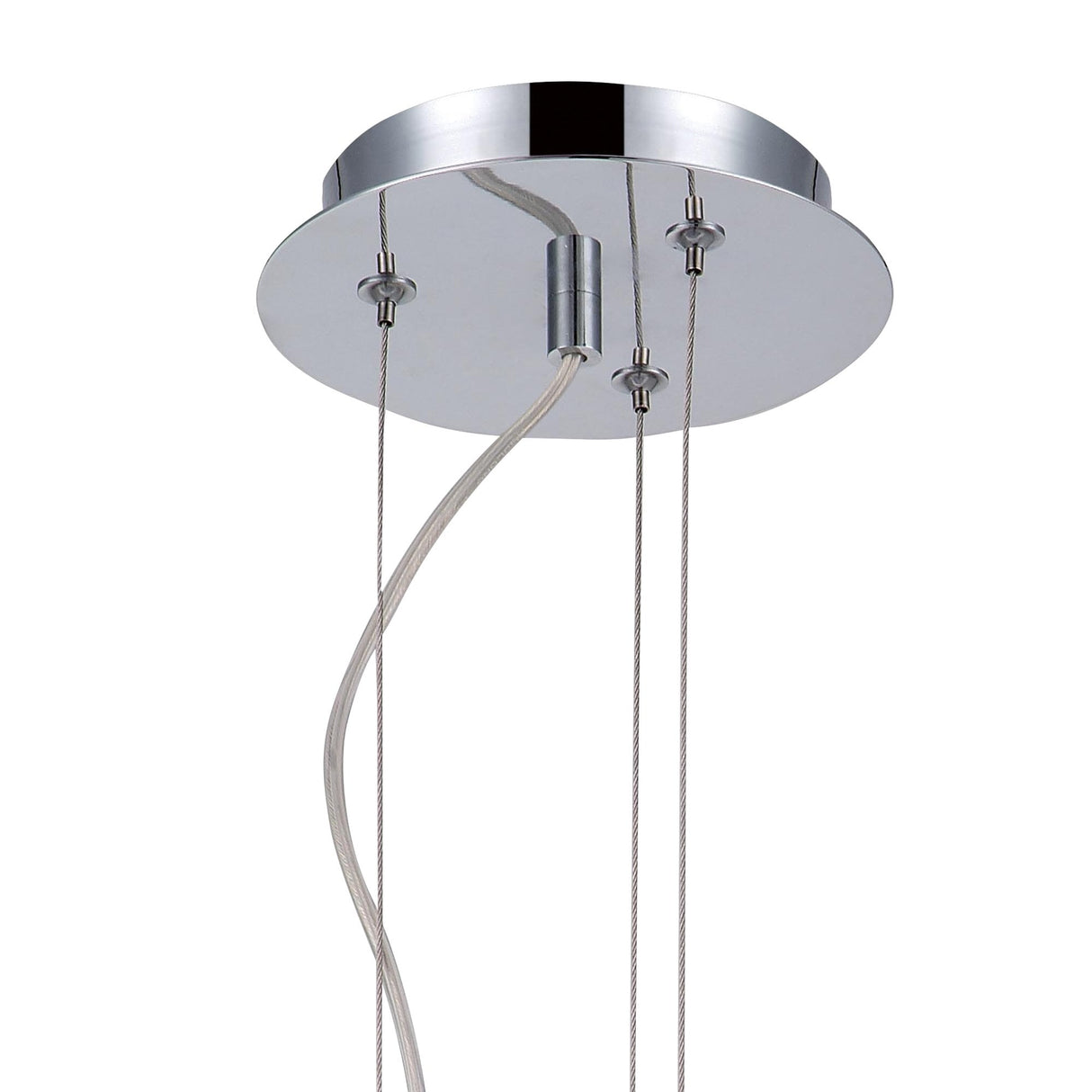 Elegant Frosted Glass Quad Pendant Light, Polished Chrome Finish