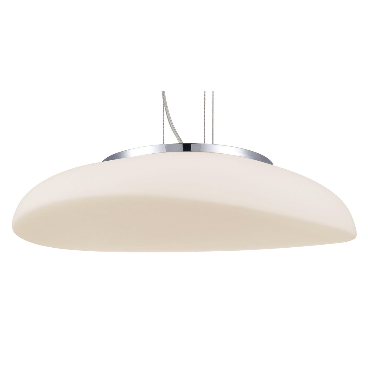 Elegant Frosted Glass Quad Pendant Light, Polished Chrome Finish