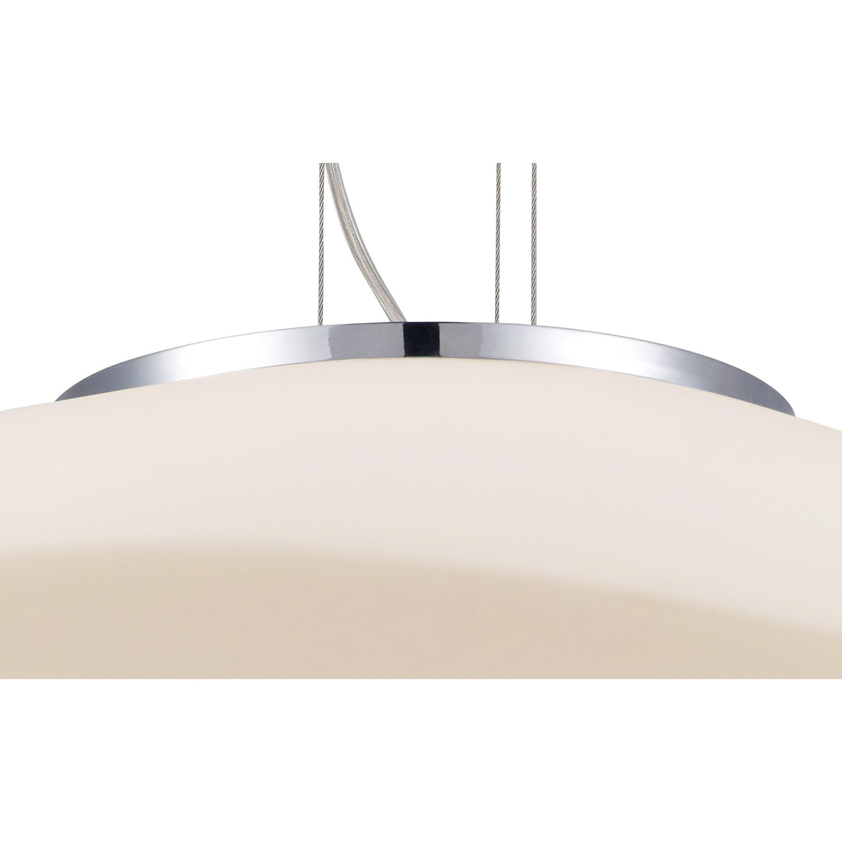 Elegant Frosted Glass Quad Pendant Light, Polished Chrome Finish