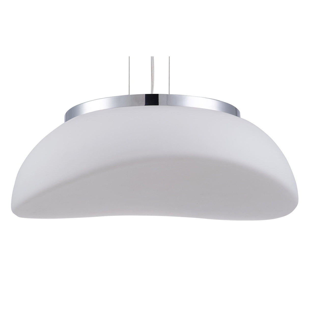 Elegant Opal Triple Pendant Light in Polished Chrome with Frosted White Glass