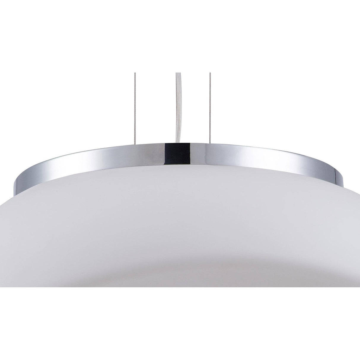Elegant Opal Triple Pendant Light in Polished Chrome with Frosted White Glass
