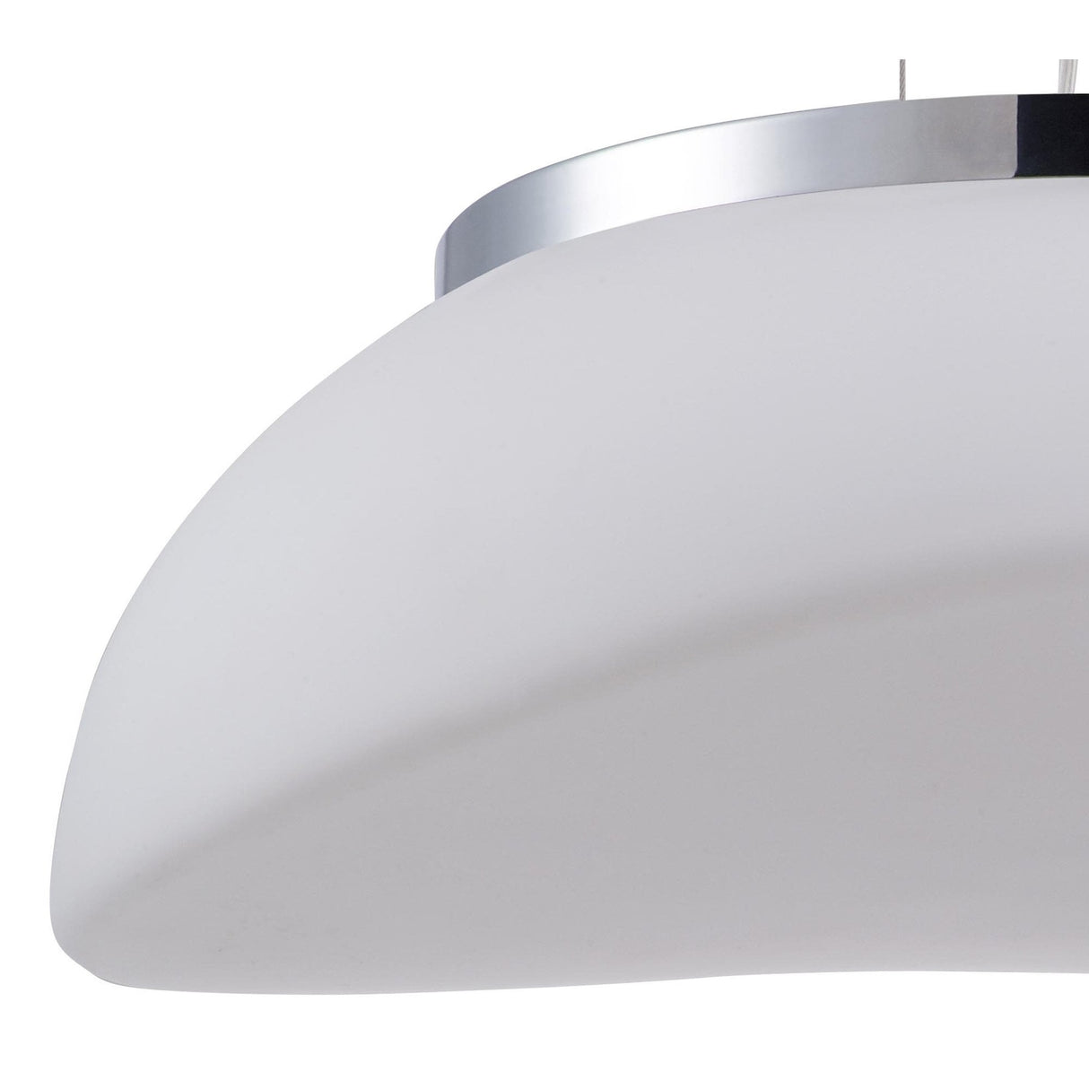 Elegant Opal Triple Pendant Light in Polished Chrome with Frosted White Glass